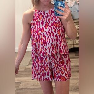 Vibrant Pink and Orange Cami Set